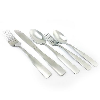 Gibson Home Abbeville 61 Piece Stainless Steel Flatware Set with Wire Caddy