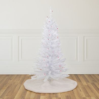 Northlight 4-ft. Pre-Lit Pink Lights Woodbury White Pine Slim Artificial Christmas Tree