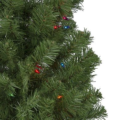 Northlight 6-ft. Pre-Lit Multi Lights Alberta Pine Slim Artificial Christmas Tree