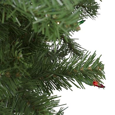 Northlight 6-ft. Pre-Lit Multi Lights Alberta Pine Slim Artificial Christmas Tree