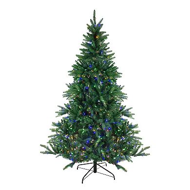 Northlight 6.5-ft. Pre-Lit Dual LED Lights Medium Instant-Connect Noble Fir Artificial Christmas Tree