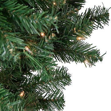 Northlight 7.5' Pre-Lit Green Upside Down Spruce Artificial Christmas Tree - Clear Lights