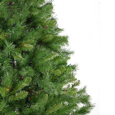 Northlight 7.5' Pre-Lit Chatham Pine Artificial Christmas Tree - Multi-Color Lights