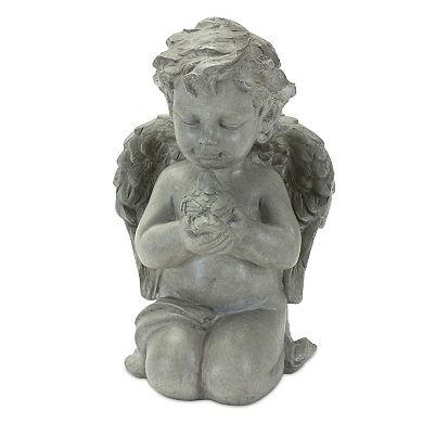 Melrose Sitting Angel Cherub Figurine Table Decor 2-piece Set