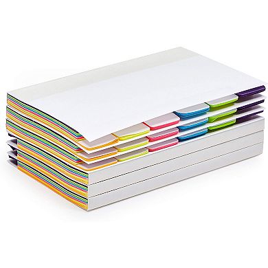 Paper Junkie 6 Pack Sticky Notepads with Dot Graph Paper, 6 Index Tabs (3x5 in, 360 Sheets)