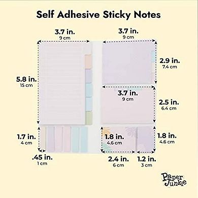 Paper Junkie Self Adhesive Sticky Notes with Tabs (2 Pack)