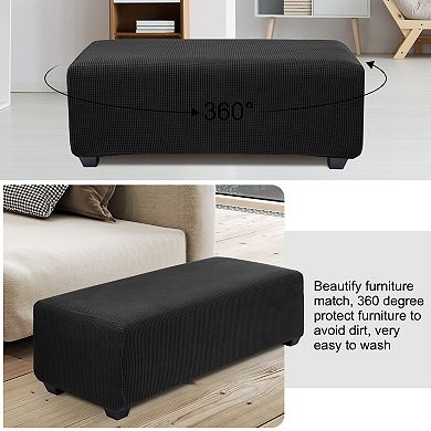 Stretch Ottoman Cover Slipcover Furniture Covers Large