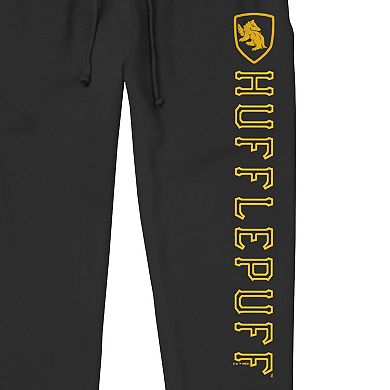 Men's Harry Potter Hufflepuff Badger Yellow Crest Stacked Lightweight Joggers