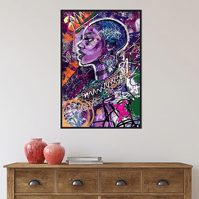 Amanti Art Black is Love (Woman) by Justin Copeland Framed Canvas Wall Art Print