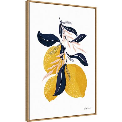 Amanti Art Lemons I Framed Canvas Wall Art