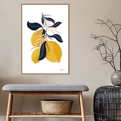 Amanti Art Lemons I Framed Canvas Wall Art