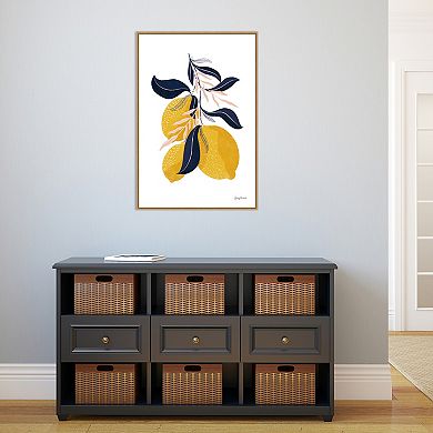 Amanti Art Lemons I Framed Canvas Wall Art