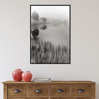 Amanti Art Lakeside Mist by Monte Nagler Framed Canvas Wall Art Print