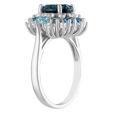 Designs by Gioelli Sterling Silver Blue Topaz Ring