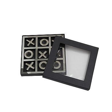 Stella & Eve Contemporary Silver Aluminum Tic Tac Toe Game Set