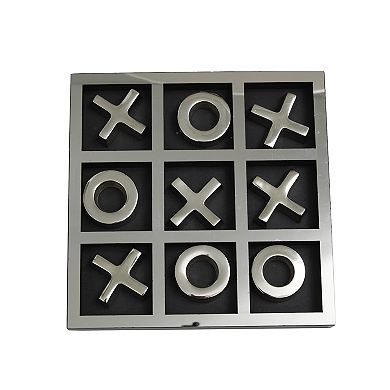 Stella & Eve Contemporary Silver Aluminum Tic Tac Toe Game Set