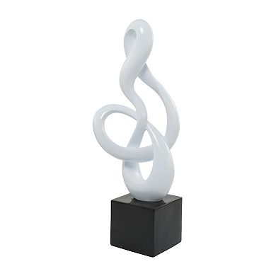 Stella & Eve Polystone Swirl Sculpture with Black Base