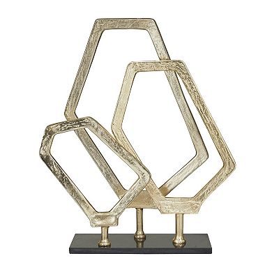 Stella & Eve Aluminum Geometric Sculpture with Marble Base