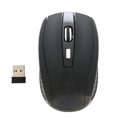 Wireless Mouse 2.4g Cordless Optical Adjustable Dpi For Laptop Computer, Black
