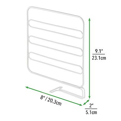 mDesign Versatile Metal Wire Closet Shelf Divider and Separator, 8 Pack