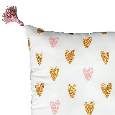 Harper Lane Foil Hearts Aray Pillow
