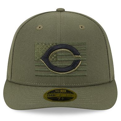 Men's New Era  Green Cincinnati Reds 2023 Armed Forces Day Low Profile 59FIFTY Fitted Hat