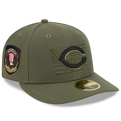 Men's New Era  Green Cincinnati Reds 2023 Armed Forces Day Low Profile 59FIFTY Fitted Hat