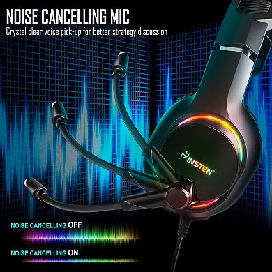 Gaming Headset With Mic For Ps5 Ps4 Xbox Series X/s Switch Pc, Wired 3.5mm Rgb