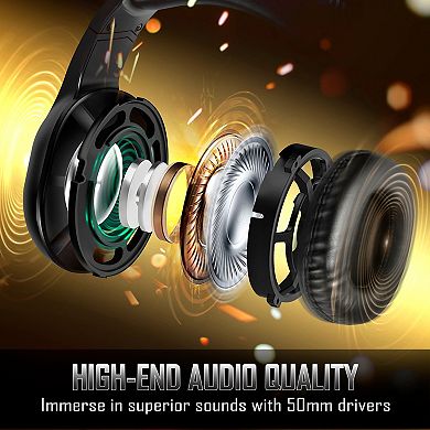 Gaming Headset With Mic For Ps5 Ps4 Xbox Series X/s Switch Pc, Wired 3.5mm Rgb