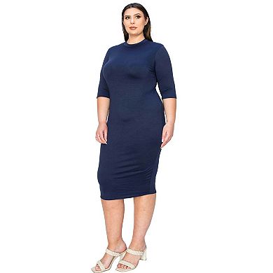 L I V D Women's Plus Size Mona Midi Dress