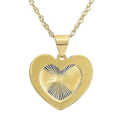 Taylor Grace 10k Gold Heart Medallion Pendant Necklace