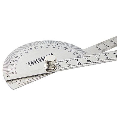 Okuna Outpost 30 cm Stainless Steel Swing Arm Protractor for Woodworking, Construction (7.9 x 5.1 x 0.5 In)