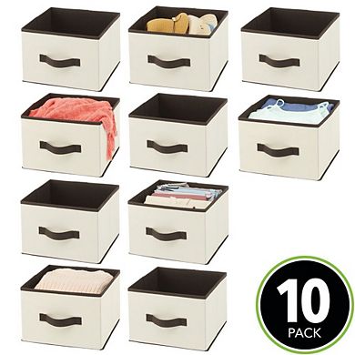 mDesign Kids Fabric Closet Storage Organizer Cube Bin, 10 Pack