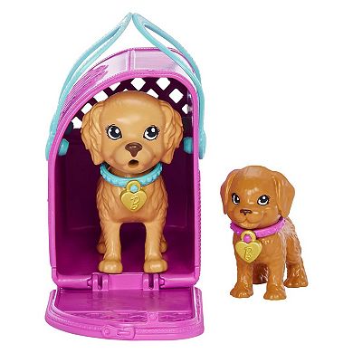 Barbie® Black Hair, 2 Puppies and Color-Change Pup Adoption Playset & Barbie Doll