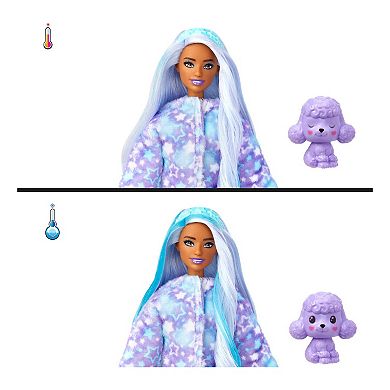 Barbie® Cutie Reveal “Star” Tee Poodle, Blue & Purple Streaked Hair, Brown Eyes Barbie Doll & Accessories