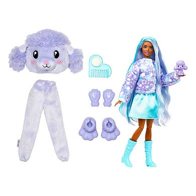 Barbie® Cutie Reveal “Star” Tee Poodle, Blue & Purple Streaked Hair, Brown Eyes Barbie Doll & Accessories