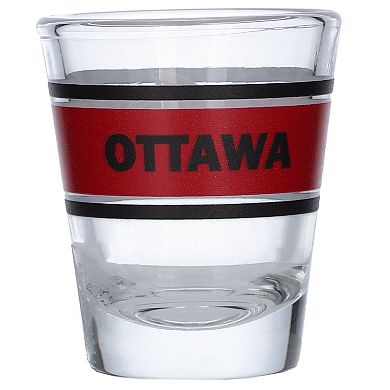 Ottawa Senators 2oz. Stripe Shot Glass