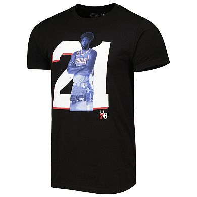 Men's Stadium Essentials Joel Embiid Black Philadelphia 76ers Player Metro T-Shirt