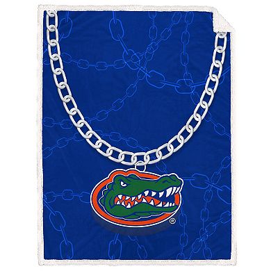 Florida Gators 60'' x 80'' Fan Chain Flannel Sherpa Blanket