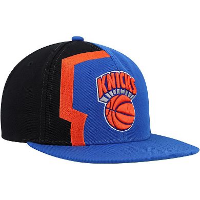 Men's Mitchell & Ness Blue New York Knicks Hardwood Classics Retroline Snapback Hat