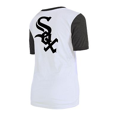 Women's New Era White Chicago White Sox Colorblock T-Shirt