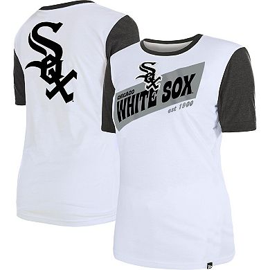 Women's New Era White Chicago White Sox Colorblock T-Shirt