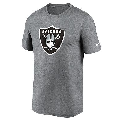 Men's Nike  Heather Charcoal Las Vegas Raiders Legend Logo Performance T-Shirt