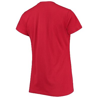 Women's '47 Red Washington Capitals Script Sweep Ultra Rival V-Neck T-Shirt