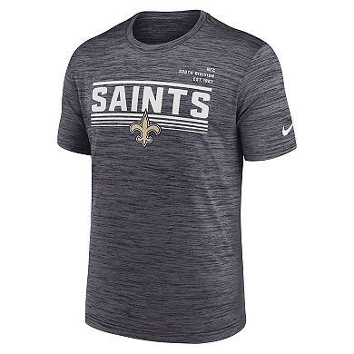Men's Nike Anthracite New Orleans Saints Yardline Velocity Performance T-Shirt