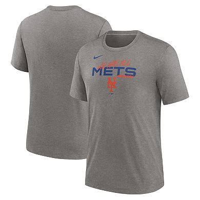 Men's Nike Heather Charcoal New York Mets We Are All Tri-Blend T-Shirt