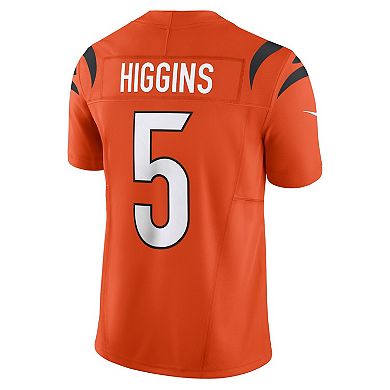 Men's Nike Tee Higgins Orange Cincinnati Bengals Vapor F.U.S.E. Limited Alternate 1 Jersey