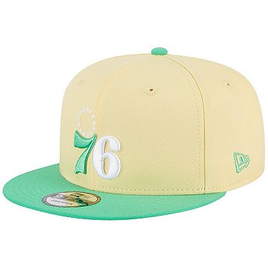 Men's New Era Yellow/Green Philadelphia 76ers 9FIFTY Hat