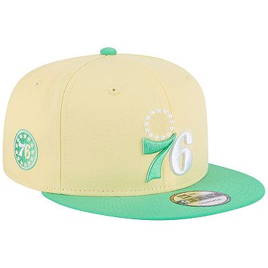 Men's New Era Yellow/Green Philadelphia 76ers 9FIFTY Hat