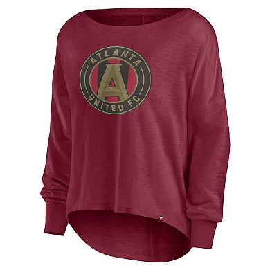 Women's Fanatics Branded Red Atlanta United FC Corner Kick Long Sleeve Fashion T-Shirt